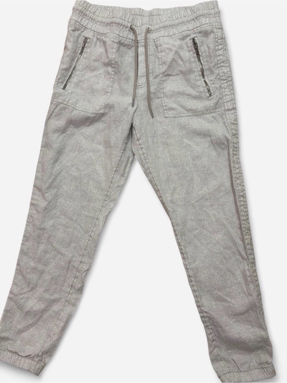 Athleta Cabo Linen Joggers - Beige Leopard Print